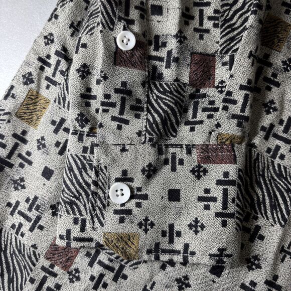 ABOY Men’s XXL Button Down Long Sleeve Shirt Geometric Paisley Rare - Picture 4 of 16